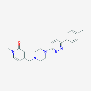 1-Methyl-4-[[4-[6-(4-methylphenyl)pyridazin-3-yl]piperazin-1-yl]methyl]pyridin-2-one