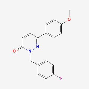 molecular formula C18H15FN2O2 B3015882 2-(4-fluorobenzyl)-6-(4-methoxyphenyl)pyridazin-3(2H)-one CAS No. 941930-05-8
