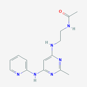 N-(2-((2-methyl-6-(pyridin-2-ylamino)pyrimidin-4-yl)amino)ethyl)acetamide