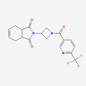 2-(1-(6-(trifluoromethyl)nicotinoyl)azetidin-3-yl)-3a,4,7,7a-tetrahydro-1H-isoindole-1,3(2H)-dione