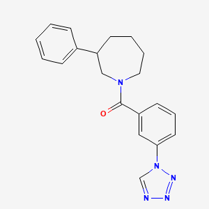 molecular formula C20H21N5O B3015889 (3-(1H-tetrazol-1-yl)phenyl)(3-phenylazepan-1-yl)methanone CAS No. 1705084-81-6