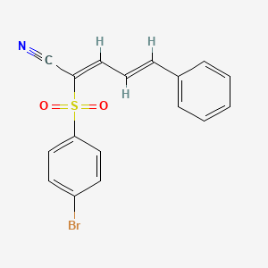 2-((4-Bromophenyl)sulfonyl)-5-phenylpenta-2,4-dienenitrile
