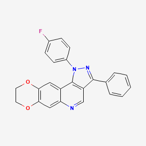 1-(4-fluorophenyl)-3-phenyl-8,9-dihydro-1H-[1,4]dioxino[2,3-g]pyrazolo[4,3-c]quinoline