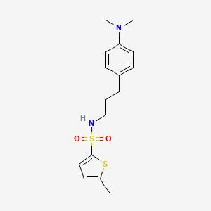 molecular formula C16H22N2O2S2 B3015906 N-(3-(4-(dimethylamino)phenyl)propyl)-5-methylthiophene-2-sulfonamide CAS No. 954065-25-9