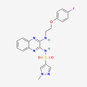 N-(3-((2-(4-fluorophenoxy)ethyl)amino)quinoxalin-2-yl)-1-methyl-1H-pyrazole-4-sulfonamide