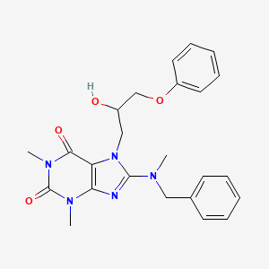molecular formula C24H27N5O4 B3015948 8-(benzyl(methyl)amino)-7-(2-hydroxy-3-phenoxypropyl)-1,3-dimethyl-1H-purine-2,6(3H,7H)-dione CAS No. 868146-45-6
