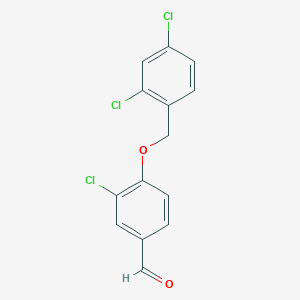 molecular formula C14H9Cl3O2 B3015949 3-Chloro-4-[(2,4-dichlorobenzyl)oxy]benzaldehyde CAS No. 433242-78-5