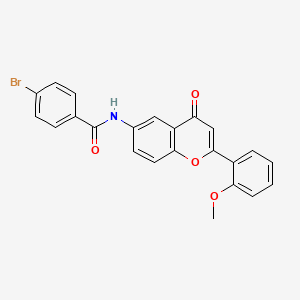 4-bromo-N-(2-(2-methoxyphenyl)-4-oxo-4H-chromen-6-yl)benzamide
