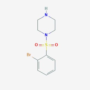 molecular formula C10H13BrN2O2S B3015960 1-[(2-Bromophenyl)sulfonyl]piperazine CAS No. 744243-41-2