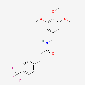 molecular formula C20H22F3NO4 B3015963 3-(4-(trifluoromethyl)phenyl)-N-(3,4,5-trimethoxybenzyl)propanamide CAS No. 1207041-58-4