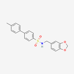 molecular formula C21H19NO4S B3016026 N-(1,3-benzodioxol-5-ylmethyl)-4-(4-methylphenyl)benzenesulfonamide CAS No. 670271-78-0