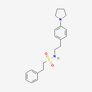 2-phenyl-N-(4-(pyrrolidin-1-yl)phenethyl)ethanesulfonamide