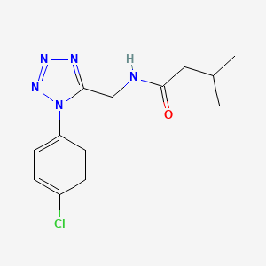 molecular formula C13H16ClN5O B3016074 N-((1-(4-chlorophenyl)-1H-tetrazol-5-yl)methyl)-3-methylbutanamide CAS No. 897615-18-8