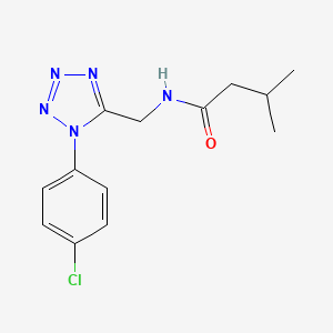 N-((1-(4-chlorophenyl)-1H-tetrazol-5-yl)methyl)-3-methylbutanamide
