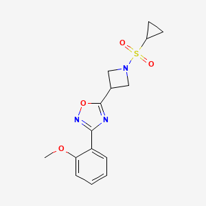 5-(1-(Cyclopropylsulfonyl)azetidin-3-yl)-3-(2-methoxyphenyl)-1,2,4-oxadiazole