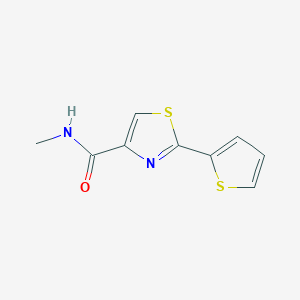 molecular formula C9H8N2OS2 B3016122 N-methyl-2-(thiophen-2-yl)-1,3-thiazole-4-carboxamide CAS No. 400080-72-0