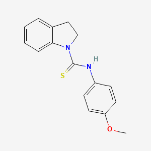 molecular formula C16H16N2OS B3016136 N-(4-methoxyphenyl)-2,3-dihydro-1H-indole-1-carbothioamide CAS No. 485363-79-9