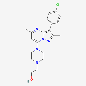 molecular formula C20H24ClN5O B3016150 2-(4-(3-(4-Chlorophenyl)-2,5-dimethylpyrazolo[1,5-a]pyrimidin-7-yl)piperazin-1-yl)ethanol CAS No. 877794-11-1