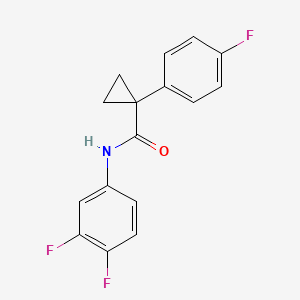 molecular formula C16H12F3NO B3016177 N-(3,4-difluorophenyl)-1-(4-fluorophenyl)cyclopropane-1-carboxamide CAS No. 1091462-37-1