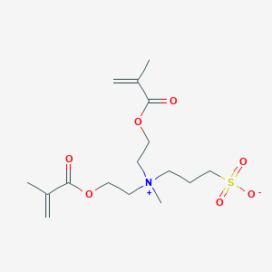 molecular formula C16H27NO7S B3016199 3-[Bis[2-(methacryloyloxy)ethyl](methyl)ammonio]propane-1-sulfonate CAS No. 1314713-40-0