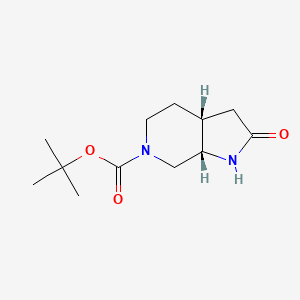 molecular formula C12H20N2O3 B3016207 Tert-butyl (3aR,7aS)-2-oxo-3,3a,4,5,7,7a-hexahydro-1H-pyrrolo[2,3-c]pyridine-6-carboxylate CAS No. 2307733-28-2