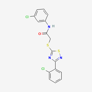 molecular formula C16H11Cl2N3OS2 B3016245 N-(3-chlorophenyl)-2-{[3-(2-chlorophenyl)-1,2,4-thiadiazol-5-yl]sulfanyl}acetamide CAS No. 864919-18-6