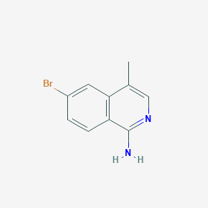 molecular formula C10H9BrN2 B3016256 6-Bromo-4-methylisoquinolin-1-amine CAS No. 1893547-75-5