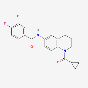 molecular formula C20H18F2N2O2 B3016290 N-(1-cyclopropanecarbonyl-1,2,3,4-tetrahydroquinolin-6-yl)-3,4-difluorobenzamide CAS No. 899964-15-9