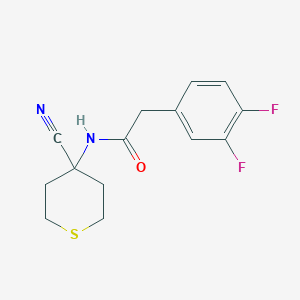 molecular formula C14H14F2N2OS B3016292 N-(4-Cyanothian-4-yl)-2-(3,4-difluorophenyl)acetamide CAS No. 1465334-48-8