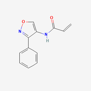 molecular formula C12H10N2O2 B3016361 N-(3-Phenyl-1,2-oxazol-4-yl)prop-2-enamide CAS No. 2305308-50-1