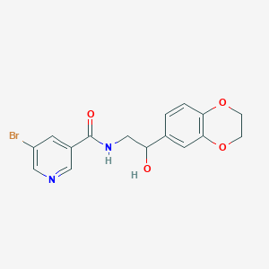 molecular formula C16H15BrN2O4 B3016370 5-bromo-N-[2-(2,3-dihydro-1,4-benzodioxin-6-yl)-2-hydroxyethyl]pyridine-3-carboxamide CAS No. 2034605-41-7