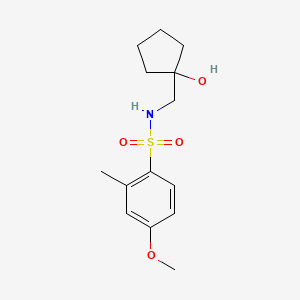 molecular formula C14H21NO4S B3016394 N-[(1-hydroxycyclopentyl)methyl]-4-methoxy-2-methylbenzene-1-sulfonamide CAS No. 1216784-10-9