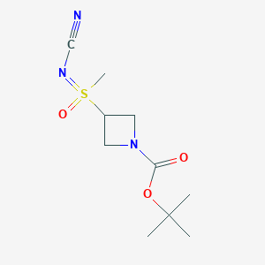 molecular formula C10H17N3O3S B3016400 Tert-butyl 3-(N-cyano-S-methylsulfonimidoyl)azetidine-1-carboxylate CAS No. 2375273-08-6