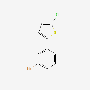 molecular formula C10H6BrClS B3016481 2-(3-Bromophenyl)-5-chlorothiophene CAS No. 1379352-54-1