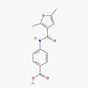 molecular formula C14H13NO4 B3016487 4-[(2,5-Dimethyl-furan-3-carbonyl)-amino]-benzoic acid CAS No. 309266-73-7