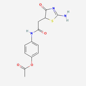 4-(2-(2-Imino-4-oxothiazolidin-5-yl)acetamido)phenyl acetate