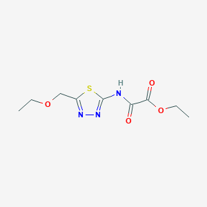 Ethyl {[5-(ethoxymethyl)-1,3,4-thiadiazol-2-yl]amino}(oxo)acetate