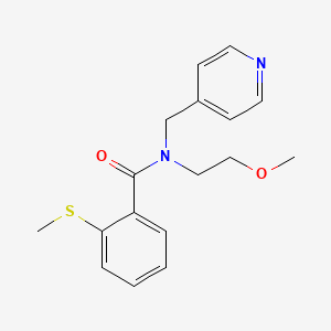 N-(2-methoxyethyl)-2-(methylthio)-N-(pyridin-4-ylmethyl)benzamide
