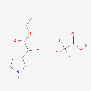 Ethyl 2-fluoro-2-(pyrrolidin-3-yl)acetate, trifluoroacetic acid