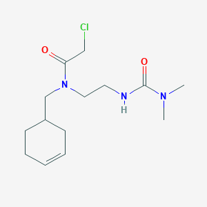 2-Chloro-N-(cyclohex-3-en-1-ylmethyl)-N-[2-(dimethylcarbamoylamino)ethyl]acetamide