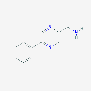 molecular formula C11H11N3 B3016549 (5-Phenylpyrazin-2-yl)methanamine CAS No. 1491808-64-0