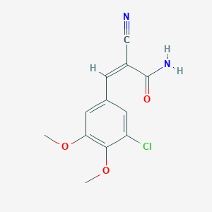 (Z)-3-(3-chloro-4,5-dimethoxyphenyl)-2-cyanoprop-2-enamide