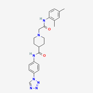 N-(4-(1H-tetrazol-1-yl)phenyl)-1-(2-((2,4-dimethylphenyl)amino)-2-oxoethyl)piperidine-4-carboxamide