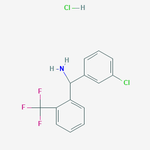 (3-Chlorophenyl)-[2-(trifluoromethyl)phenyl]methanamine;hydrochloride