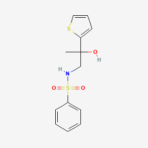 N-(2-hydroxy-2-(thiophen-2-yl)propyl)benzenesulfonamide