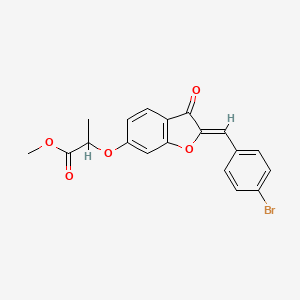 (Z)-methyl 2-((2-(4-bromobenzylidene)-3-oxo-2,3-dihydrobenzofuran-6-yl)oxy)propanoate