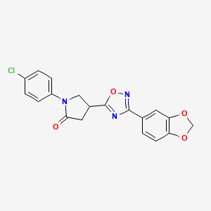4-[3-(1,3-Benzodioxol-5-yl)-1,2,4-oxadiazol-5-yl]-1-(4-chlorophenyl)-2-pyrrolidinone
