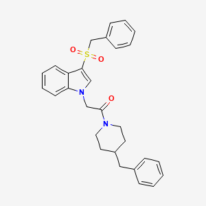 1-(4-benzylpiperidin-1-yl)-2-(3-(benzylsulfonyl)-1H-indol-1-yl)ethanone