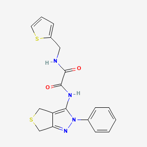 N'-(2-phenyl-4,6-dihydrothieno[3,4-c]pyrazol-3-yl)-N-(thiophen-2-ylmethyl)oxamide