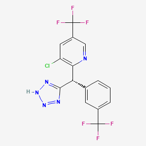 3-chloro-2-{1H-1,2,3,4-tetraazol-5-yl[3-(trifluoromethyl)phenyl]methyl}-5-(trifluoromethyl)pyridine